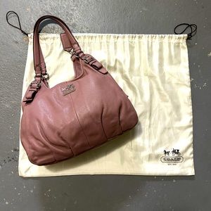 Coach Leather Hobo Bag in Mauve